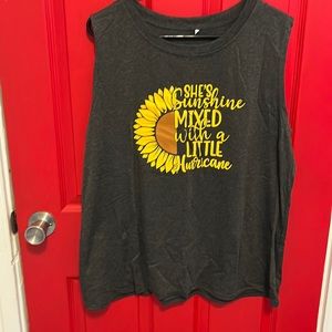 Sunflower shirt with quote size XXL